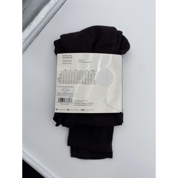 HUE Double Knit Leggings Espresso Size XS NWT - Picture 2 of 2